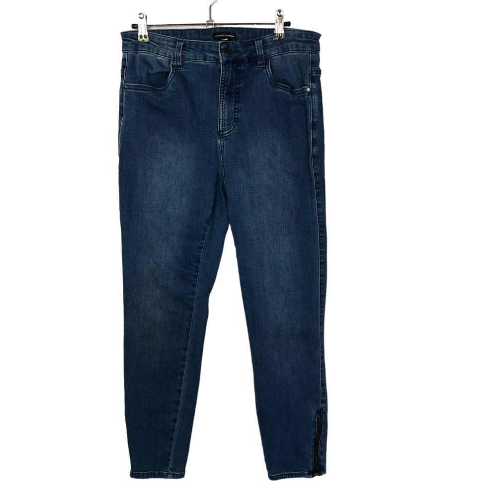 Universal Standard Dark Blue Wash Mid Rise Skinny Jeans 8
